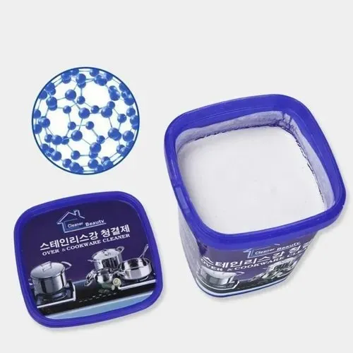 Stainless Steel Cookware Cleaning Paste Household Kitchen Cleaner Washing Pot Bottom Scale Strong (500g)