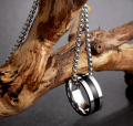 Luxury & Minimalist Flat Ring With Chain Necklace- Finger Ring & Chain.