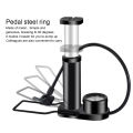 SportQ Small Bike Pump, Portable Bike Tire Pump Fit Presta & Schrader Valve Aluminum Alloy Cylinder Gas Needle Floor Pump Bike for Basketball, Football, Racing Bicycle Mountain Bike.