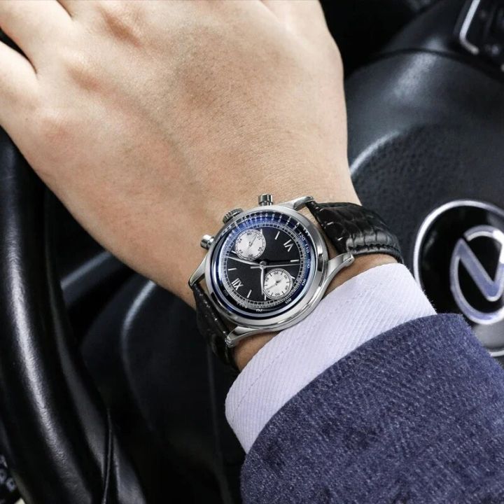 ADDIESDIVE%20New%20Men's%20Watches%2038MM%20Luxury%20Quartz%20Wristwatch%20For%20Men%20Retro%20Chronograph%20100M%20Waterproof%20Clock%20Leather%20Diving%20Watch%20-%20Image%203