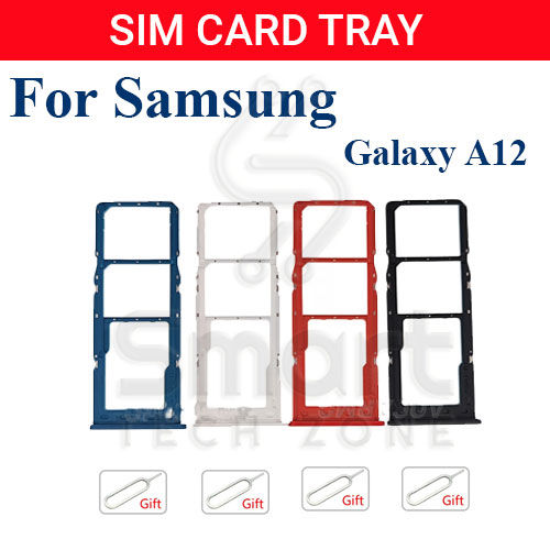 Samsung Galaxy A12 Sim Tray Micro SD Card Slot with Sim Ejector Pin Replacement Part: