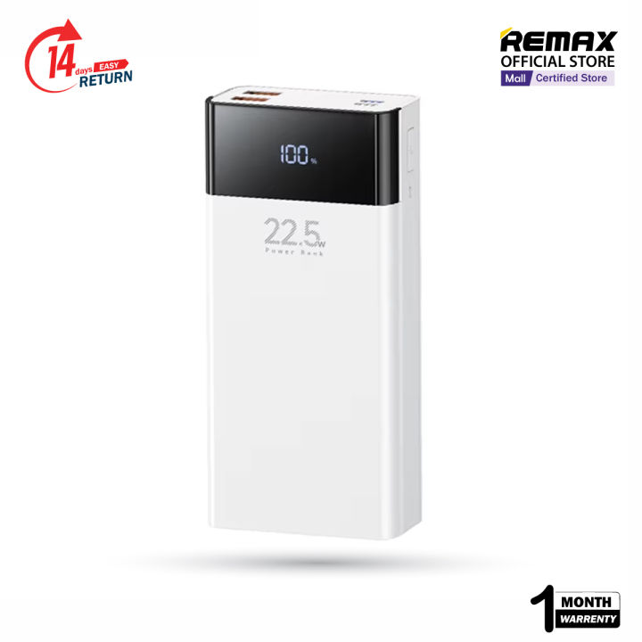 Remax RPP-672 High-Capacity 20000mAh Power Bank with 20W PD+22.5W QC Fast Charging - Universal Plug, LED Display