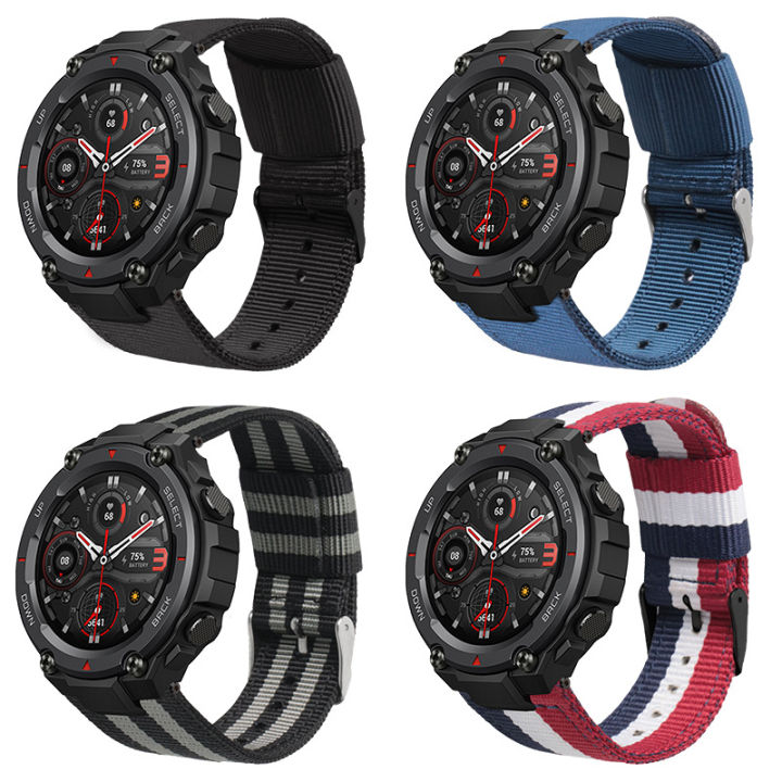 [autismaut] Applicable Amazfit T-Rex Pro Outdoor Sports Watch Smart Watch Huami Nylon Canvas Strap