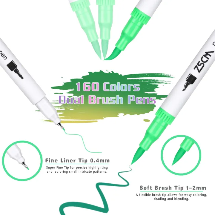 ZSCM%2012to160%20Color%20Brush%20Painting%20Sketch%20Writing%20Calligraphy%20Fine%20Tip%20Pen%20Set%20Package%20Lettering%20Marker%20Pen%20Sketch%20Marker%20Pen%20-%20Image%207