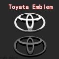 【Xiaofeng】1Pieces Toyota logo emblem matte black Front Emblem behind Badge Fit for REIZ COROLLA VIOS LANDCRUISER PRADO （model：black size：13cm）. 