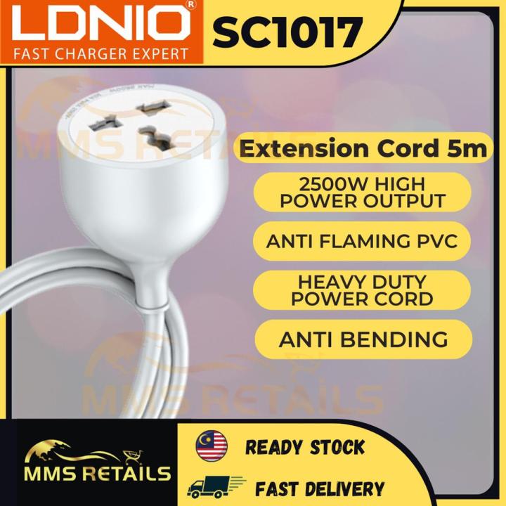 LDNIO SC1017 Universal Power Strip with Extension Power Cord 5m