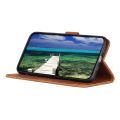 For iPhone 14 KHAZNEH Retro Texture Leather Phone Case.