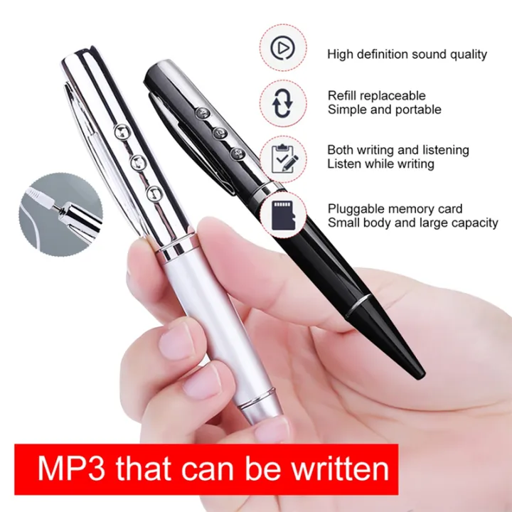 Pen%20MP3%20Player%20USB%20Portable%20Music%20Player%20Multifunctional%20Student%20Walkman%20Writable%20Pen%20Player%20Silver%20-%20Image%204