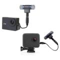 Harici Stereo Mic mikrofon 3.5mm Mini USB mikro adaptör kablosu için GoPro Hero 3 4 xiaoyi SJCAM H9 EKEN AEE spor kamera. 