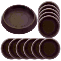 12 Pcs Square Carpet Fixed Casters Round Rug Rubber Feet Furniture Plastic Compact Chair Wheel Stopper.