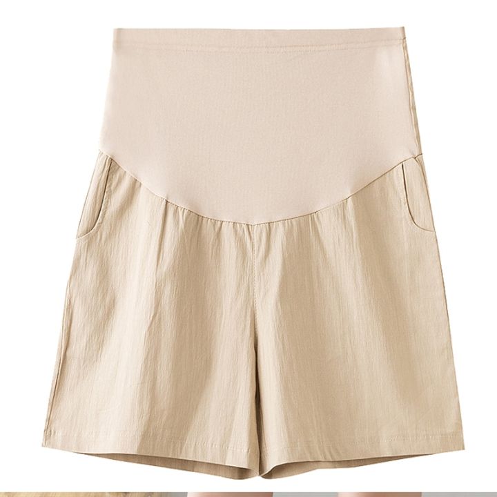 Cotton%20and%20Linen%20Maternity%20Shorts%20for%20Pregnant%20Women%20Pants%20Gravida%20Clothes%20Pregnancy%20Clothing%20Mother%20Wear%20High%20Waist%20-%20Image%204