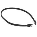 20X 50CM SATA 3.0 III SATA3 7Pin Data Cable 6Gb/S SSD Cables HDD Cord with Nylon Sleeved Premium Version(Black). 