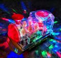 Gear Electric Light Train with 3D Shining Light Effect Toy Train. 