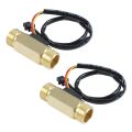 2X 1/2PT Water Flow Sensor Switch Control Meter Flowmeter 1.5-30L/Min. 