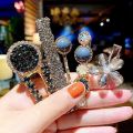 Superb Versatile -Black Korean Hair Clips Women Girls Crystal Rhinestone Pearl Hair Clip Elegant Hair Accessories- Avant-garde. 