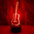 Creative LED Night Light 7 Color Chang 3D Guitar Shape Touch Lamp Decorative 11UA.