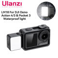 Ulanzi LM18 IPX5 Waterproof Underwater Led Video Fill Light 5600K for DJI Osmo Action 4/3 Pocket 3 Action Camera Accessories.