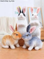 Simulation Cute Rabbit Plush Fur Realistic Kawaii Animal Easter Bunny Rabbit Toy Model Gift Home Decoration. 