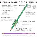 Kalour Professional Watercolor Pencils Set of 120 Colors with Two Brush and Metal Box.