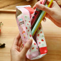 Cute Milk Box School Case Korean School Pencil Case Pencil Bag Pen Storage Case For Girls Boys School Supplies. 