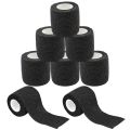 Black Tape Tattoo Handle Bandage Anti-slip Athletic Nonwoven Waterproof Disposable Self-adhesive Elastic Bandage Grip Cover Wrap.