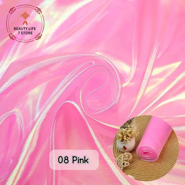 Laser%20tulle%20fabric%20organza%20Glass%20yarn%20colorful%20sewing%20mesh%20cloth%20Fluorescent%20yarn%20silk%20chiffon%20stage%20clothing%20transparent%20-%20Image%207
