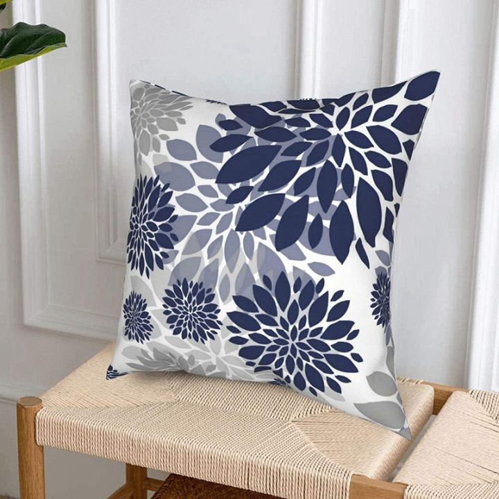 NANLIY%20Throw%20Pillow%20Covers%2018x18%20Inch%20Set%20of%204,Navy%20Blue%20Gold%20Oversized%20Flower%20Geometry%20Square%20Pillow%20Cushion%20Cases%20-%20Image%206
