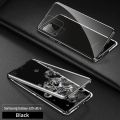 Double Sided Tempered Glass Magnetic Adsorption Metal Case for Samsung S23 S24 Ultra S22Plus S21 S20 S23FE Full Protective Cover. 