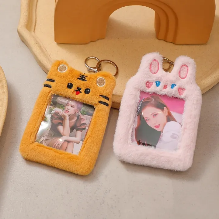 Kawaii%20Plush%20Photocard%20Holder%20Rabbit%20Bear%20Cat%20Kpop%20Idol%20Photo%20Card%20Holder%20Girl%20Cute%20Keychain%20ID%20Credit%20Bank%20Protector%20Stationery%20-%20Image%203