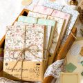 40Pcs Floral Handmade Paper Mix Material Junk Journal Planner Scrapbooking Vintage Decorative Collage DIY Craft Background Paper. 