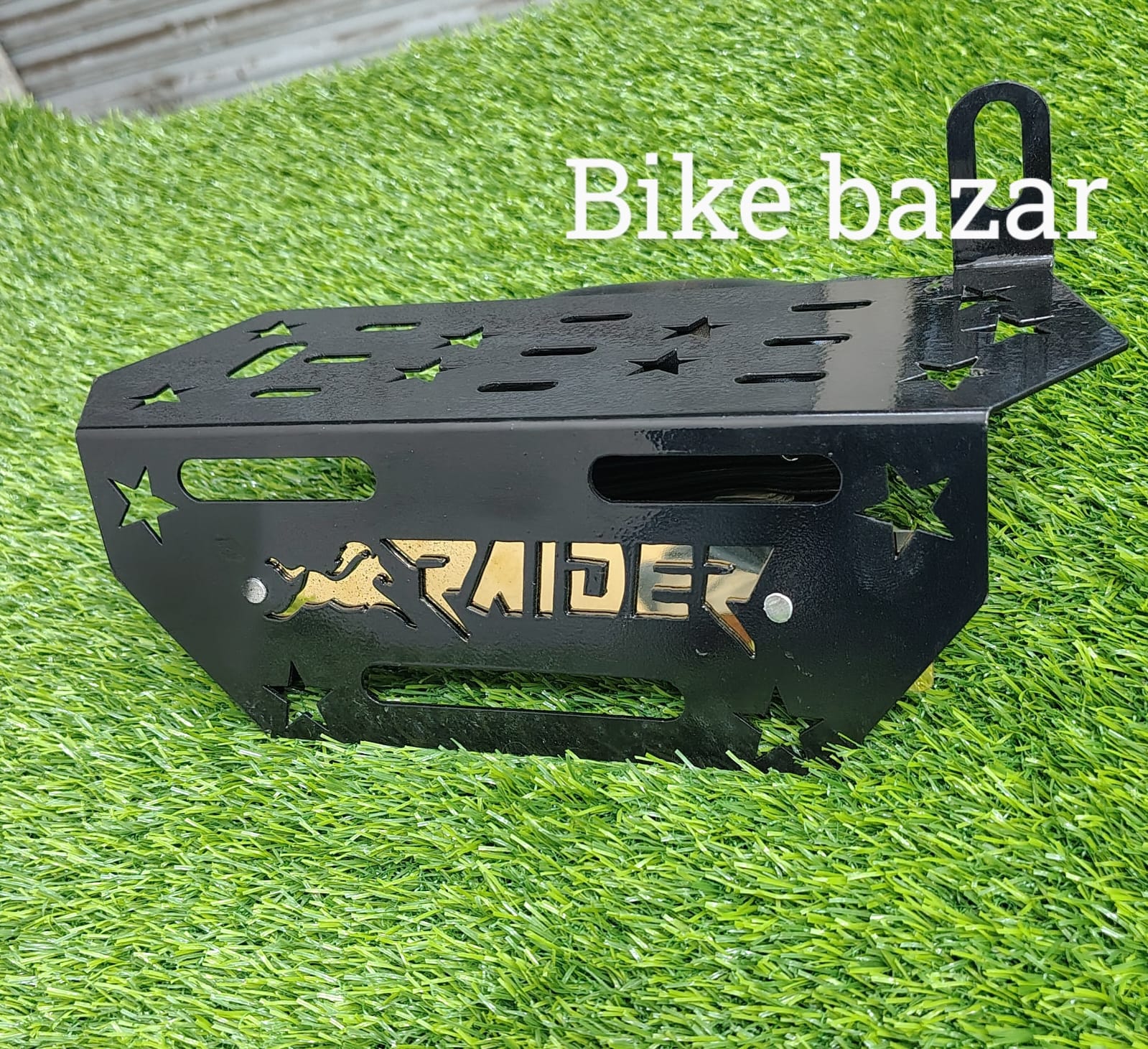 TVS Raider silencer box guard foot rest