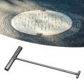 Manhole Hook Tool Open Manhole Cover Lifter Tool Pull Springs Utility Tool 8mmx50cm.