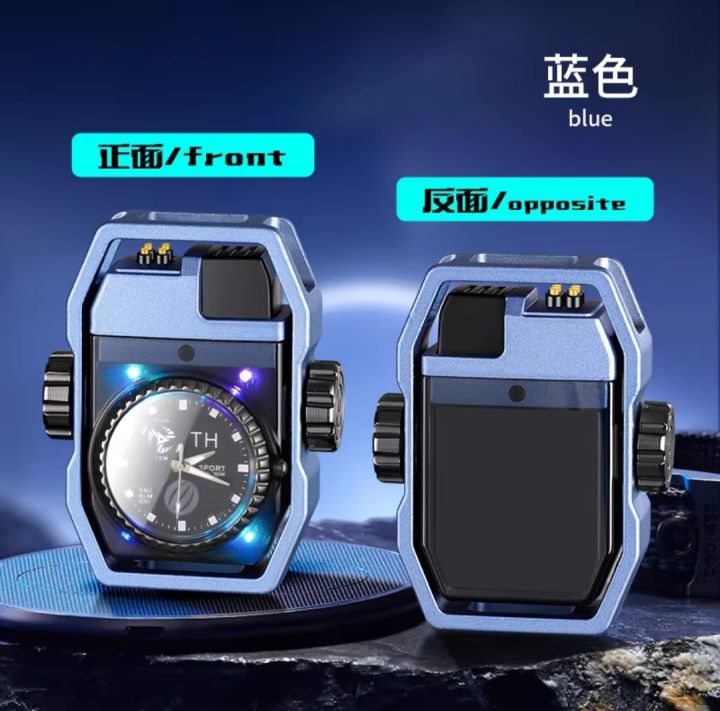 Metal%20True%20Watch%20Double%20Arc%20Pulse%20W!ndproof%20Charging%20L!ghter%20Cool%20LED%20Colored%20Light%20Fashionable%20USB%20Charging%20L!ghters%20-%20Image%205