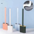 1Pcs- Toilet Brush with Holder, Silicone Toilet Cleaning Brush and Holder Set New Good Quality.