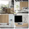 Wood grain self-adhesive wall stickers waterproof PVC wallpaper mural furniture decoration stickers home wallpaper 4x2 feet. 