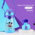 ℗ 520ml/620ml Kids Tumbler With Straw And Strap Spiderman Frozen Altman Kitty Water Bottle For Children Cute Cartoon Bpa Free Tumbler With Straw For Kids Boys Girls For School. 