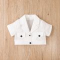 Baby Clothes Set 4-7 Years old tiny button Short Sleeve blouse and Skirt Outfit Toddler Infant Clothing Suit For Kids Girl. 