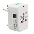 Multi Plugs Adapters Plug Converter US EU UK Universal Travel Adapter 2USB. 
