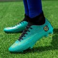 New Men's Outdoor Soccer Shoes Football Boots High Ankle Kids Cleats Crampon Training Football Sneakers Size 35-45 Dropshipping. 