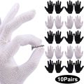 10Pairs Nylon Work Gloves Jewelry Silver Inspection Gloves Multiple Use Carpenter Repair Worker Supplies Household Cleaning Tool.