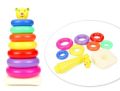 Rock-a-Stack, Bat-at Ring-Stacking Toy for Infants Ages 6 Months and Older. 
