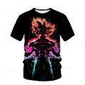 Dragon Ball Z Children's T-shirt Tops Vegeta Men Cartoon Hip Hop Goku Fashion Harajuku Style Short Sleeve T-shirts New Anime.