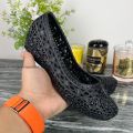 Pump shoe for women | HIR-57 | Black Wedged peep toe sandal for girls Heel shoe for women shoe for girls. 