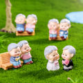 Mini Proposal Grandpa Grandma Figurines Landscape Decoration Car Dashboard Home Ornaments Gift. 