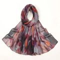 Printed Chiffon Hijab Scarf For Women Muslim Headscarf Wraps Veils Islamic Turban Tie-dyed Headband Muslim Hijab Shawl Fashion Women Thin Viscose Scarf Vintage Leaf Floral Voile Hijab Shawls and Wraps Female Shawl Hijab Scarf. 