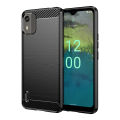 NOKIA C12 Pro Carbon Fiber Black Color Premium and Camera Protection Soft Mobile Back Cover for Nokia C12 Pro. 