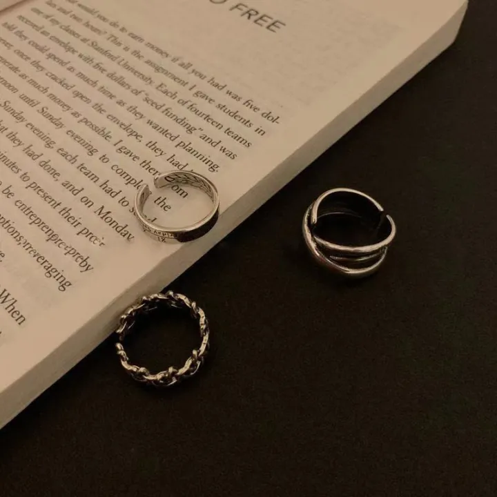 Cool%20Retro%203Pcs/Set%20Rings%20Set%20Ins%20Opening%20Rings%20Adjust%20-%20Image%206