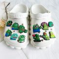 1PCS Sad Frog Series PVC Croc Clogs Decorate DIY Shoe Charms Accessories Classic Clog Kids Gift.