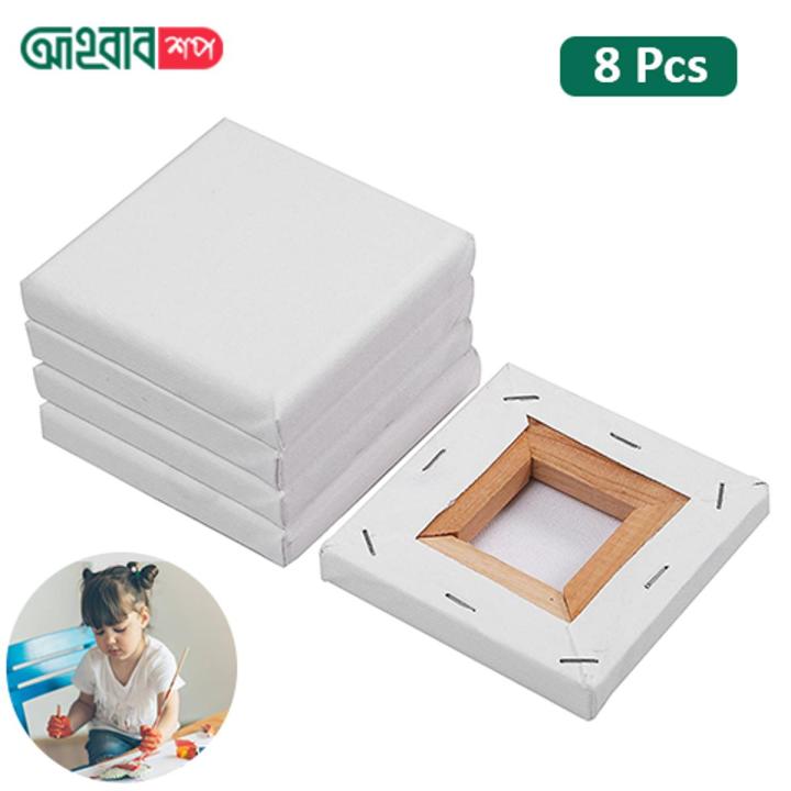 Canvas 5x5 inch (8pc) , Canvas for Painting, Canvas Board, Drawing Canvases