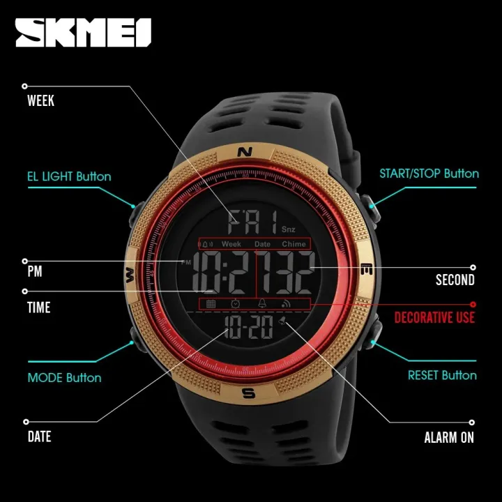 SKMEI%201251%20Multifunction%20Watches%20Alarm%20Clock%20Chrono%205Bar%20Waterproof%20Digital%20Watch%20reloj%20hombre%20Outdoor%20Men%20Sport%20Watch%20-%20Image%205